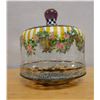 Image 1 : Mackenzie Childs Cake Stand w/ Dome 9.5" Dia, 9"H