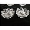 Image 2 : Qty 4 Glass Items: 2 Candle Holders, 2 Bowls (1 w/ Pinwheel Design), Misc Sizes