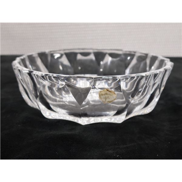 Vannes Crystal Candy Dish 7" Dia, 2"H