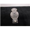 Image 2 : Belmont Crystal Footed Vase w/ Floral Design 2.5" Dia, 6"H