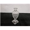 Image 4 : Belmont Crystal Footed Vase w/ Floral Design 2.5" Dia, 6"H