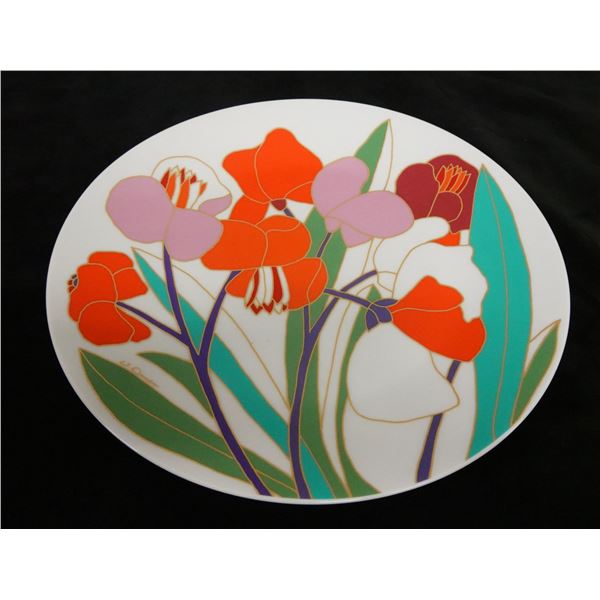Rosenthal Germany Floral Plate Signed by Artist 13" Dia