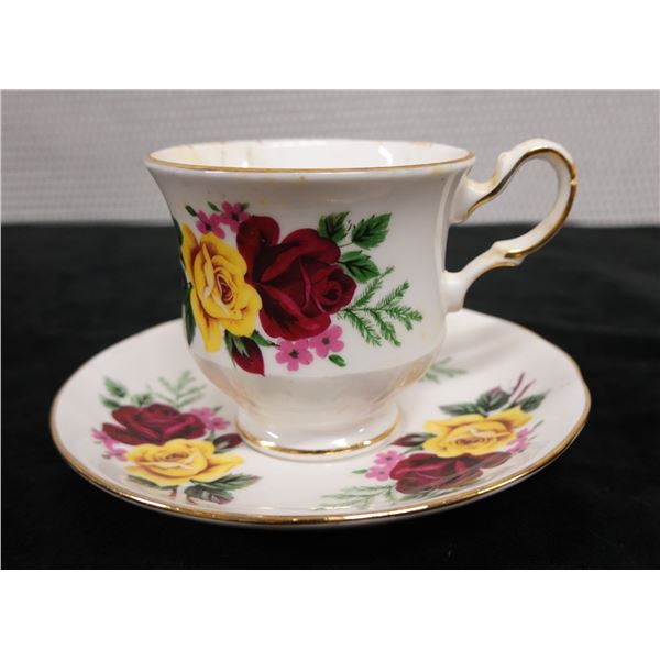 Queen Anne England Bone China Tea Cup & Saucer, Misc Sizes