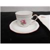 Image 2 : Winterling Schwarzenbach Bavaria Tea Cup & Saucer w/ Square Plate, Misc Sizes