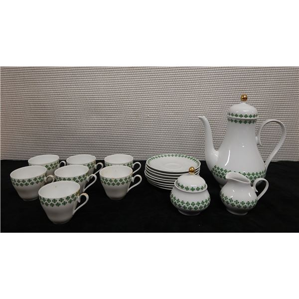 Qty 7 Eschenbach Bavaria Germany Tea Cups & Saucers, Tea Pot, Creamer & Sugar Bowl, Misc Sizes