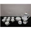 Image 2 : Qty 7 Eschenbach Bavaria Germany Tea Cups & Saucers, Tea Pot, Creamer & Sugar Bowl, Misc Sizes