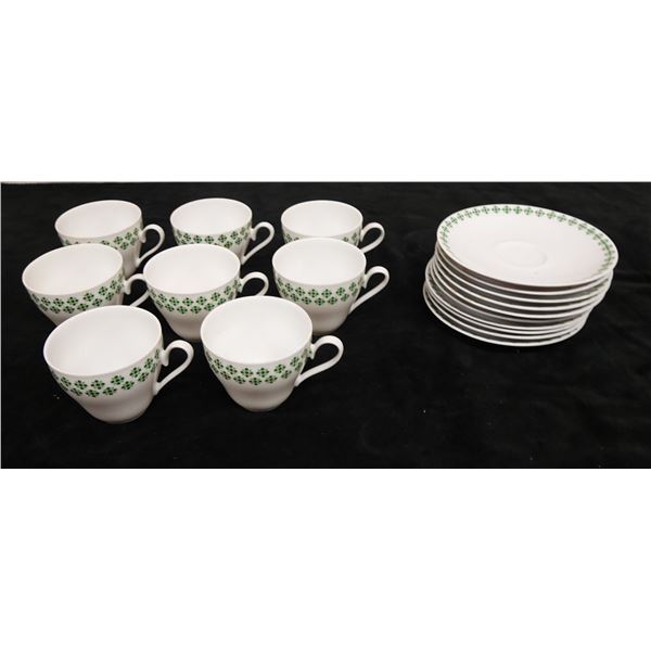 Qty 8 Eschenbach Bavaria Germany Tea Cups & 10 Saucers, Misc Sizes
