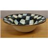 Image 1 : Qty 2 Mackenzie Childs Courtly Check Bowls 7.5" Dia, 2.5"H