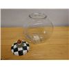 Image 7 : Mackenzie Childs Courtly Check Counter Cookie Jar 8" x 5.5" x 10"H