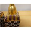 Image 4 : Qty 2 Mackenzie Childs Torquay Salt &  Pepper Shakers 2" x 5"H