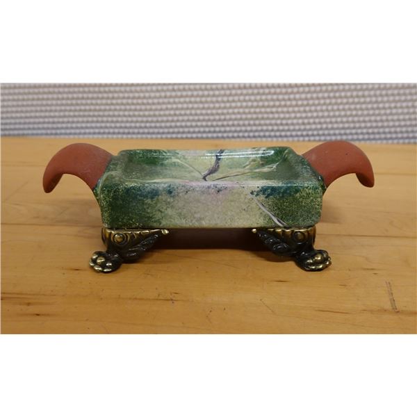 Mackenzie Childs Evervolving Ceramic Footed Tray