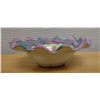 Image 1 : Mackenzie Childs Cayuga Ruffled Bowl 8.25" Dia, 3"H