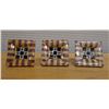 Image 1 : Qty 3 Mackenzie Childs Torquay Ceramic Square Cabinet Knobs 2.5" x 2.5"