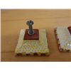 Image 8 : Qty 3 Mackenzie Childs Torquay Ceramic Square Cabinet Knobs 2.5" x 2.5"