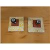 Image 5 : Qty 2 Mackenzie Childs Torquay Ceramic Square Cabinet Knobs 2.5" x 2.5"