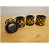 Image 8 : Qty 4 Mackenzie Childs Ring Around a Posey Napkin Ring Set in Box 2" Dia, 2"H