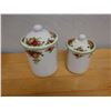 Image 2 : Qty 2 Royal Albert Old Country Roses Fine China Canisters w/ Lids, Misc Sizes