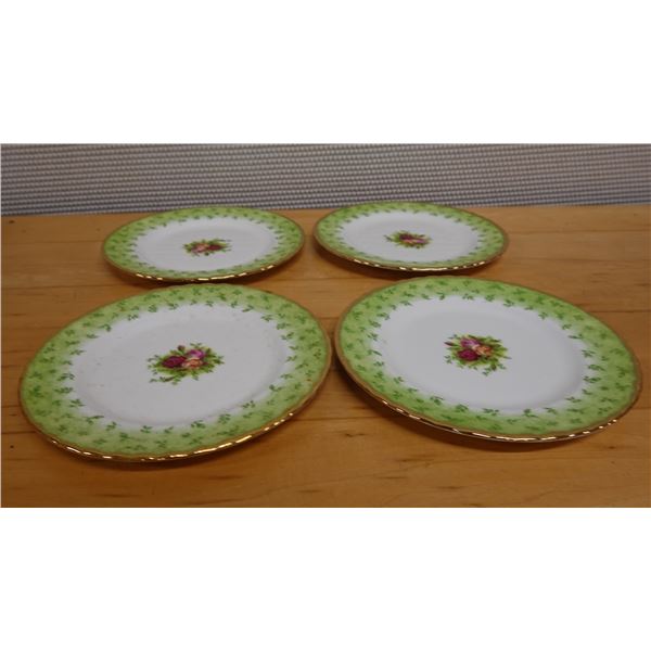 Qty 4 Royal Albert Old Country Roses Bone China Plates