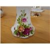 Image 12 : Qty 2 Royal Albert Old Country Roses Salt & Pepper Shakers on Bases & 2 Candle Holders, Misc Sizes