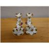 Image 2 : Qty 2 Royal Albert Old Country Roses Salt & Pepper Shakers on Bases & 2 Candle Holders, Misc Sizes