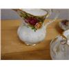 Image 9 : Qty 2 Royal Albert Old Country Roses Fine China Tea Cups w/ 1 Saucer, Creamer, Sugar Bowl & Tea Pots