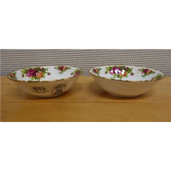 Qty 2 Royal Albert Old Country Roses Bone China Bowls
