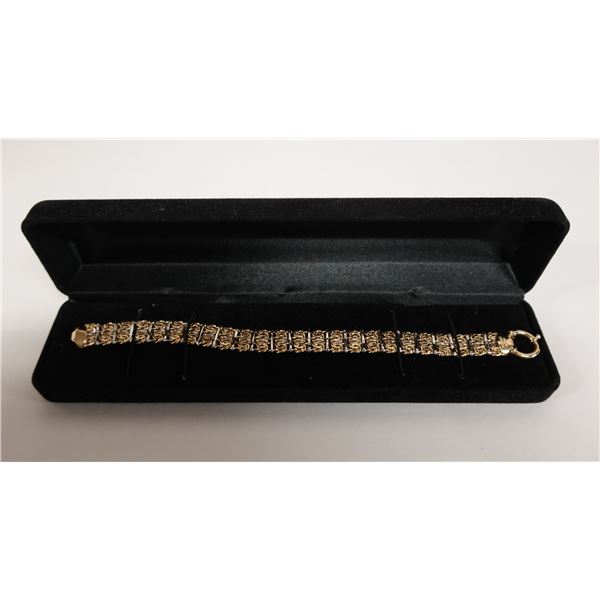 14K Gold S-Link Bracelet Made in Turkey, 0.37 oz, 8" L