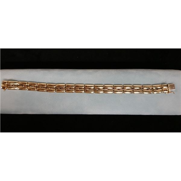 14K Gold 585 Link Bracelet Made in Italy, 0.80 oz, 7.25" L
