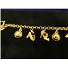 Image 4 : Salvatore Ferragamo Gilt Metal Shoe Themed Charm Bracelet Made in Italy, 8" L