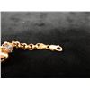 Image 4 : 14K Gold Chain Charm Bracelet w/ Lapis, Ruby & Pearl Charms, 6.25" L