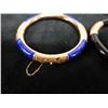 Image 3 : Qty 3 Bangle Bracelets: 14K Gold Plated, 950 Sterling Silver, etc Misc Sizes