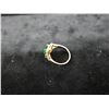 Image 2 : Metal Fashion Ring w/ Green Stone, Size 10