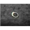 Image 3 : Metal Fashion Ring w/ Green Stone, Size 10