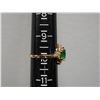 Image 5 : Metal Fashion Ring w/ Green Stone, Size 10