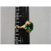 Image 6 : Metal Fashion Ring w/ Green Stone, Size 10