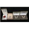 Image 1 : Qty 4 Nolan Miller Fashion Brooches: Rose, Snowflake & 2 Butterflies, Misc Sizes