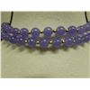 Image 4 : Gold Plated Necklace w/ Purple Lavender Beads, 28" L