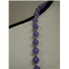 Image 5 : Gold Plated Necklace w/ Purple Lavender Beads, 28" L