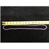 Image 7 : Gold Plated Necklace w/ Purple Lavender Beads, 28" L