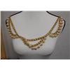 Image 1 : Fashion Metal & Faux Pearl Beads Cascade Necklace, 34" L
