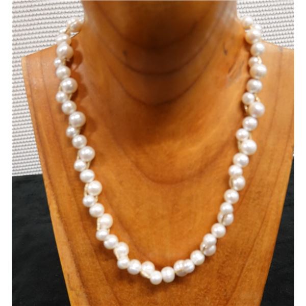 Nolan Miller Sterling Silver 925 Necklace w/ Pearl Beads 20" L