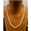 Image 1 : 14K Gold Necklace w/ Pearl Beads, 18" L
