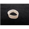 Image 2 : Metal 4-Strand Pearl Bead Bracelet, 7" L
