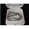Image 2 : Black Pearl Bead Single Strand Necklace 19" L