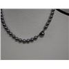 Image 4 : Black Pearl Bead Single Strand Necklace 19" L