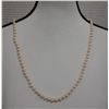 Image 1 : White Pearl Bead Single Strand Necklace 32" L