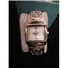 Image 2 : Ecclissi Sterling Silver Hinged Cuff Watch w/ Fleur-de-Lis Design