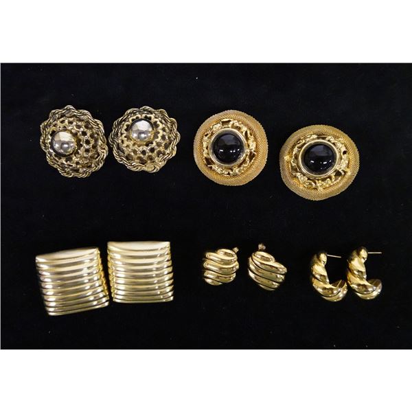 Qty 5 Pair Fashion Earrings: Monet, etc Misc Styles & Sizes
