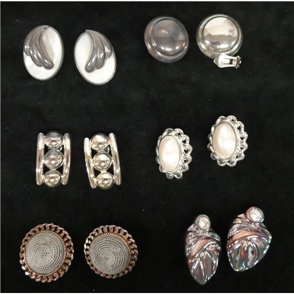 Qty 6 Pair Fashion Earrings, Misc Styles & Sizes
