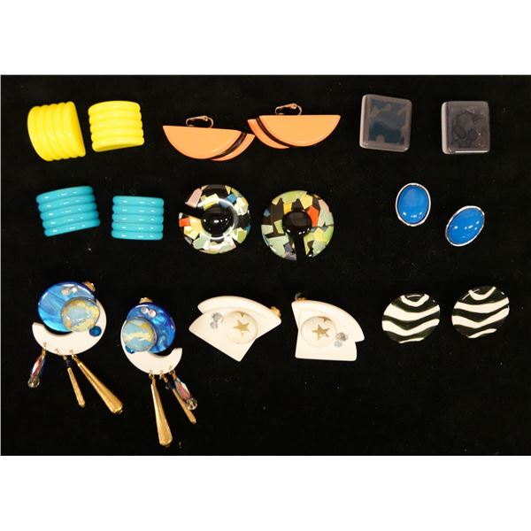 Qty 9 Pair Fashion Earrings, Misc Styles & Sizes